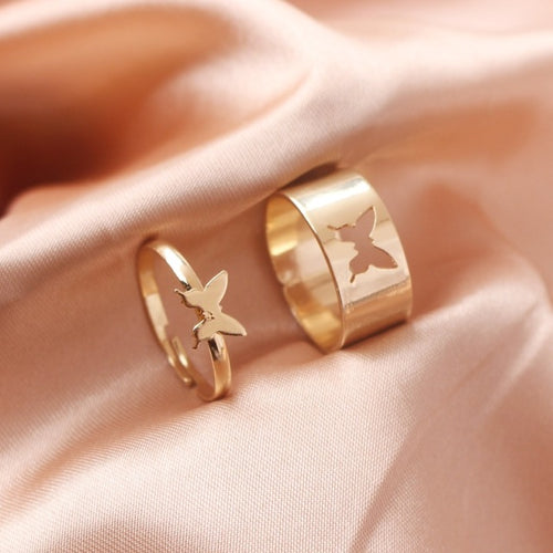 Load image into Gallery viewer, LUZ || Friendship Love Butterfly Rings
