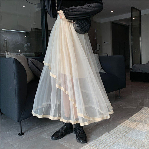 Load image into Gallery viewer, Elegant Mesh Maxi Skirt
