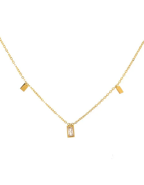 Load image into Gallery viewer, VALENTINA || Zirconia Stone Geometric Necklace
