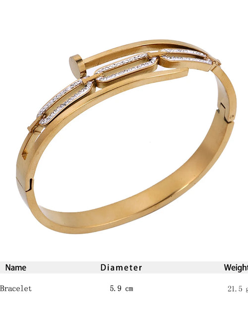 Load image into Gallery viewer, MERLINA ||Zirconia Nail Cuff Bracelet
