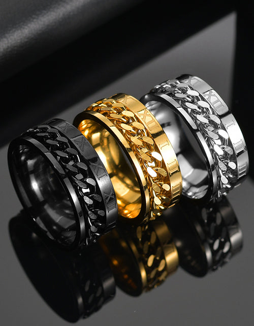 Load image into Gallery viewer, Enzo || Roman Numbers Spinner Rings
