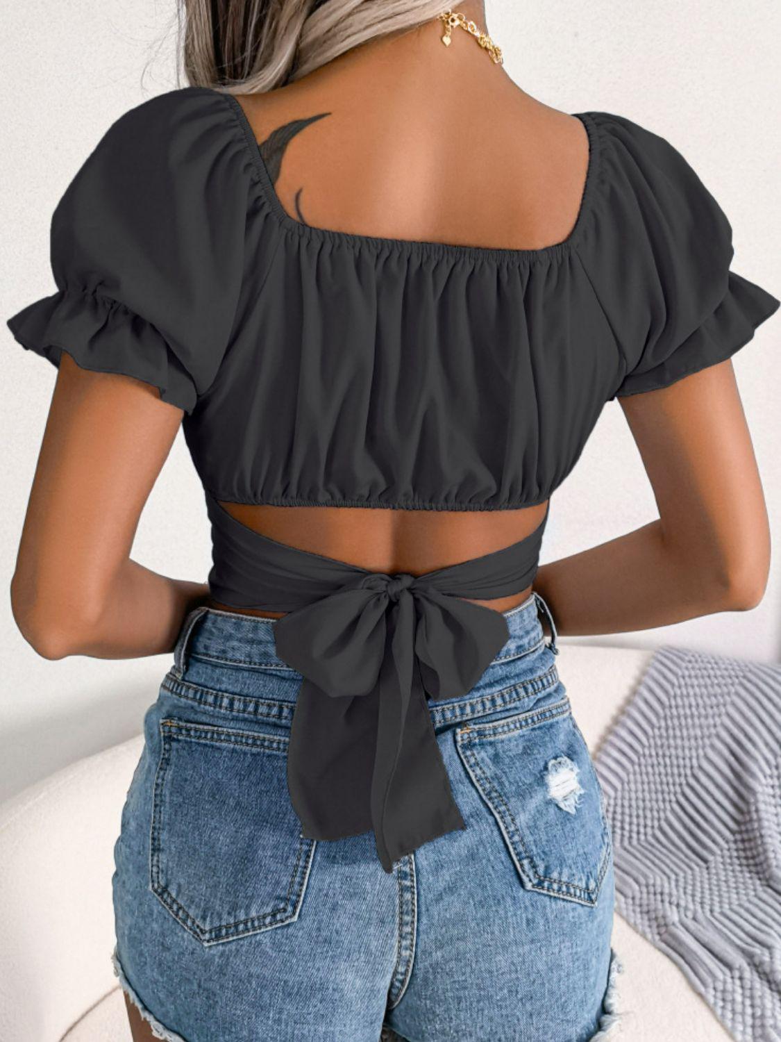 Tie back Cropped Top