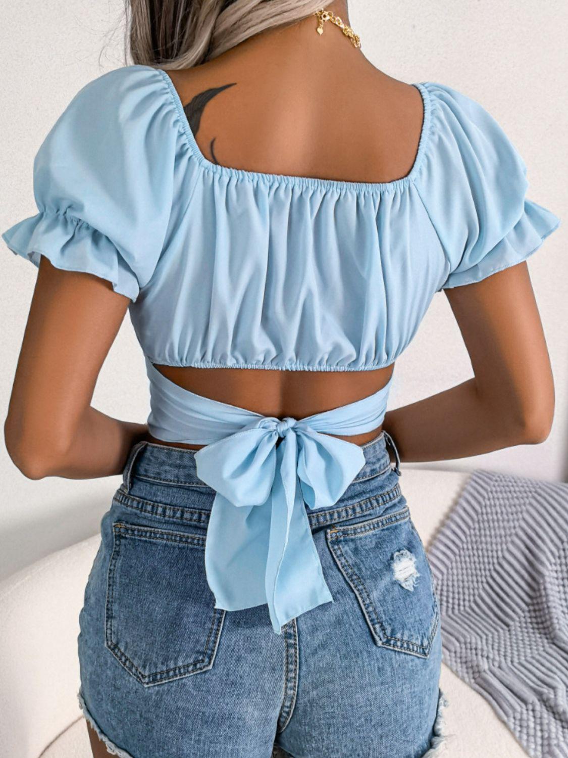 Tie back Cropped Top