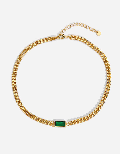 Load image into Gallery viewer, EMI || Green Stone Necklace
