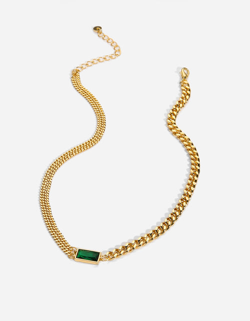 Load image into Gallery viewer, EMI || Green Stone Necklace
